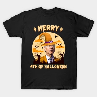 Funny Confused Biden Merry 4th Of Halloween T-Shirt